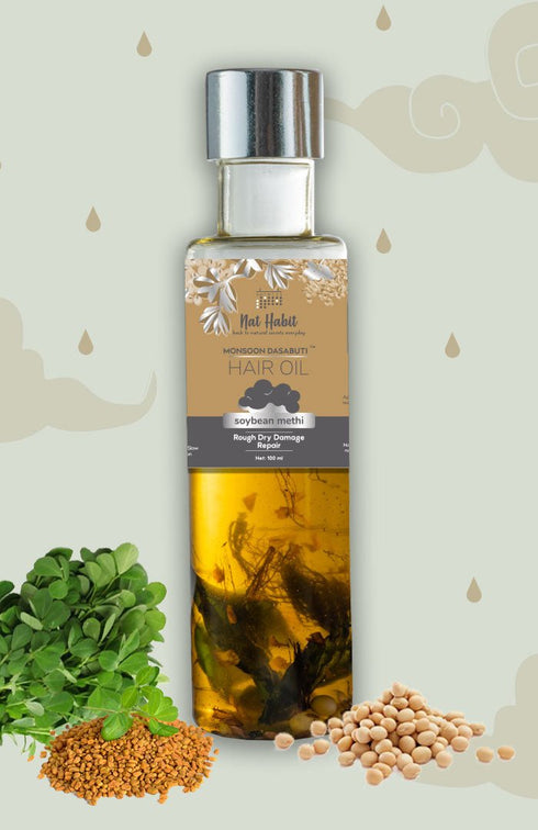 Nat Habit Soybean Methi Monsoon Hair Oil 100ml